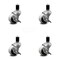 Service Caster 2 Inch Thermoplastic Wheel 1-5/8 Inch Expanding Stem Caster with Brakes, 4PK SCC-EX05S210-TPRS-SLB-158-4 - alternate 1
